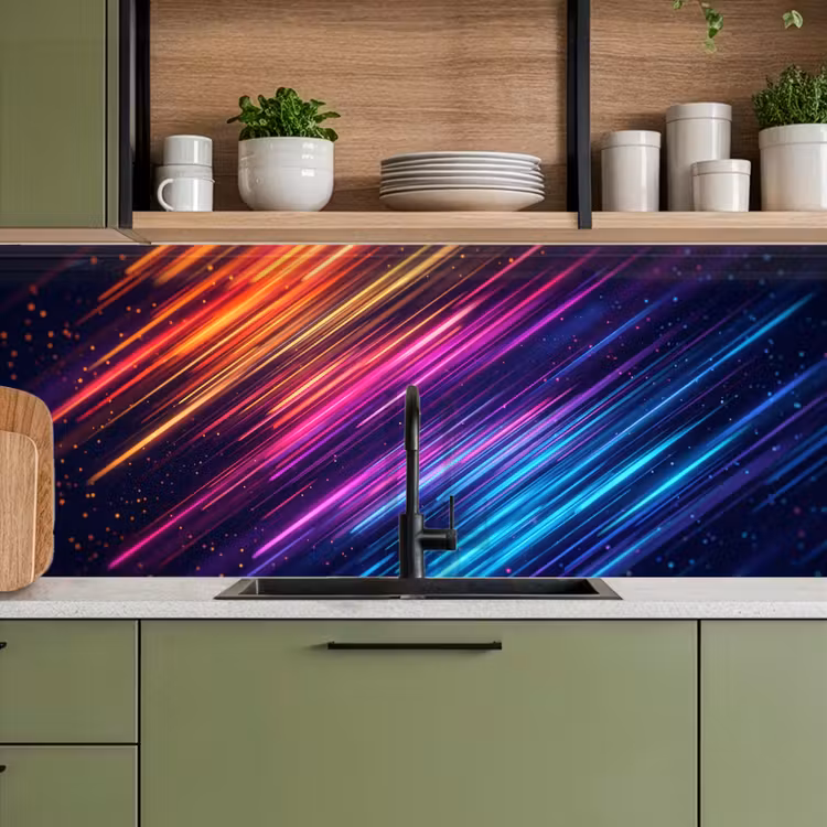 Keuken achterwand - Snelheid - Kosmos - Kleurrijk — 8