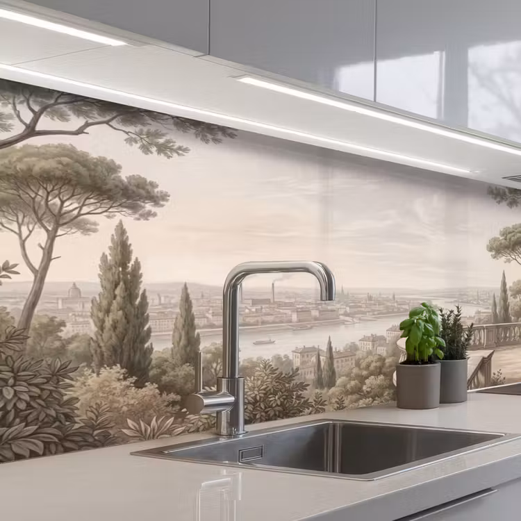 Keuken achterwand - Terras - Stad - Uitzicht - Rivier — 2