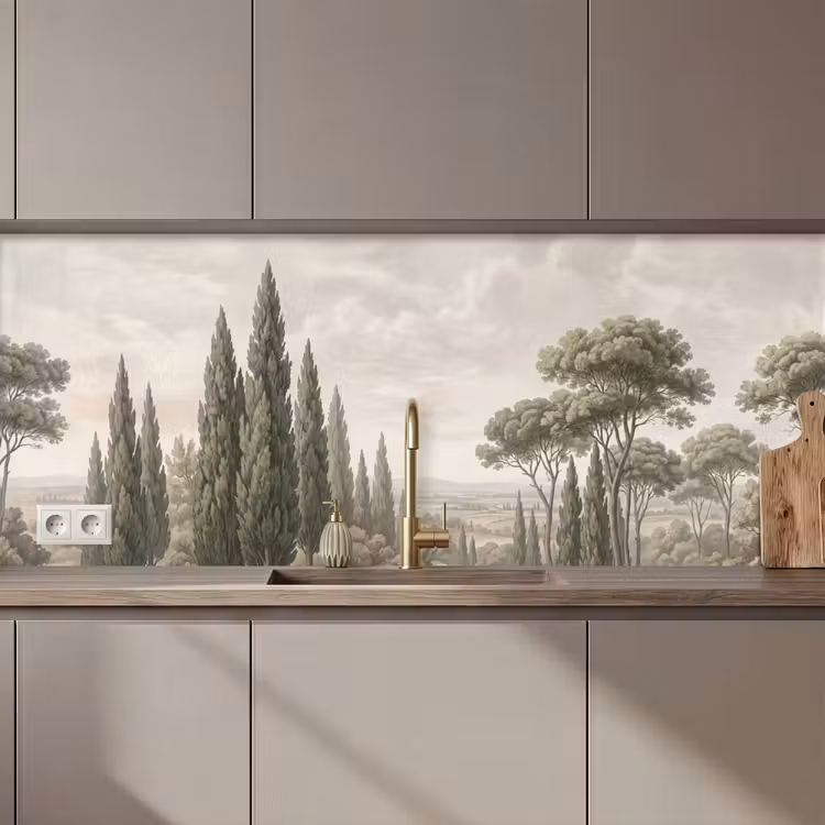 Keuken achterwand - Vallei - Bos - Natuur - Groen — 1