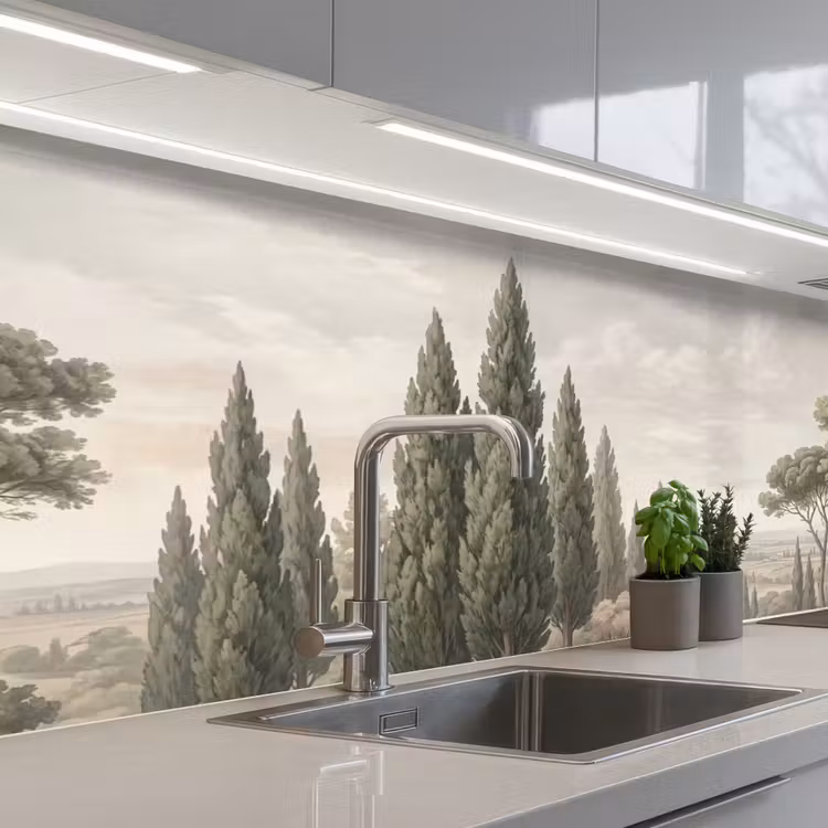 Keuken achterwand - Vallei - Bos - Natuur - Groen — 2