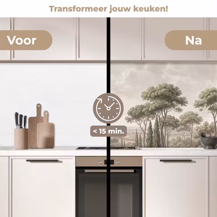 Keuken achterwand - Vallei - Bos - Natuur - Groen — 3