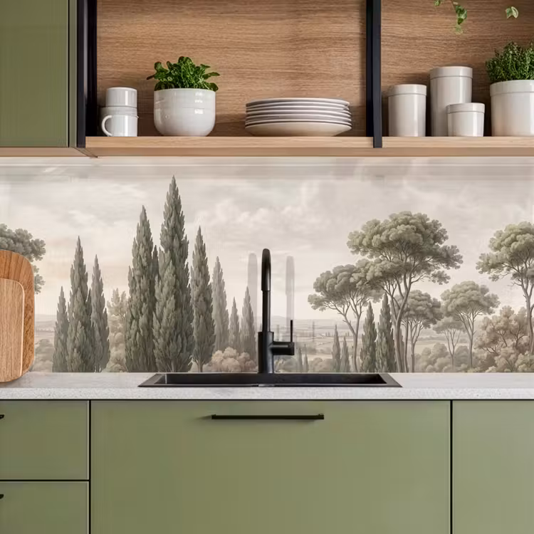 Keuken achterwand - Vallei - Bos - Natuur - Groen — 8