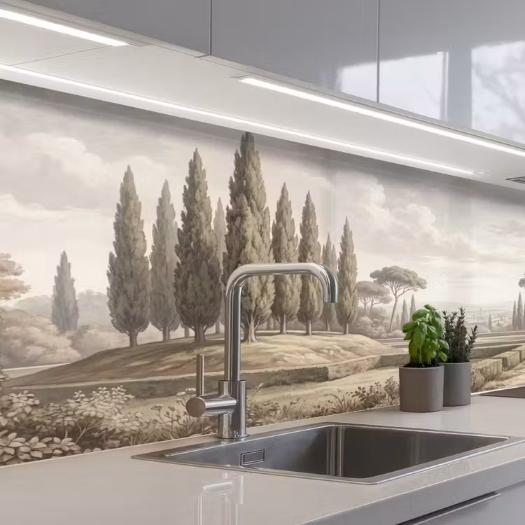 Keuken achterwand - Vallei - Tuin - Natuur - Groen — 2