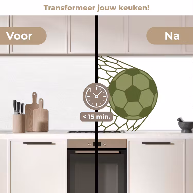 Keuken achterwand - Voetbal - Goal - Sport - Groen — 3