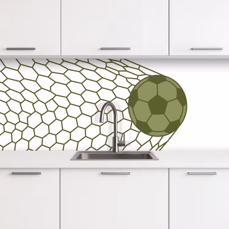 Keuken achterwand - Voetbal - Goal - Sport - Groen — 4