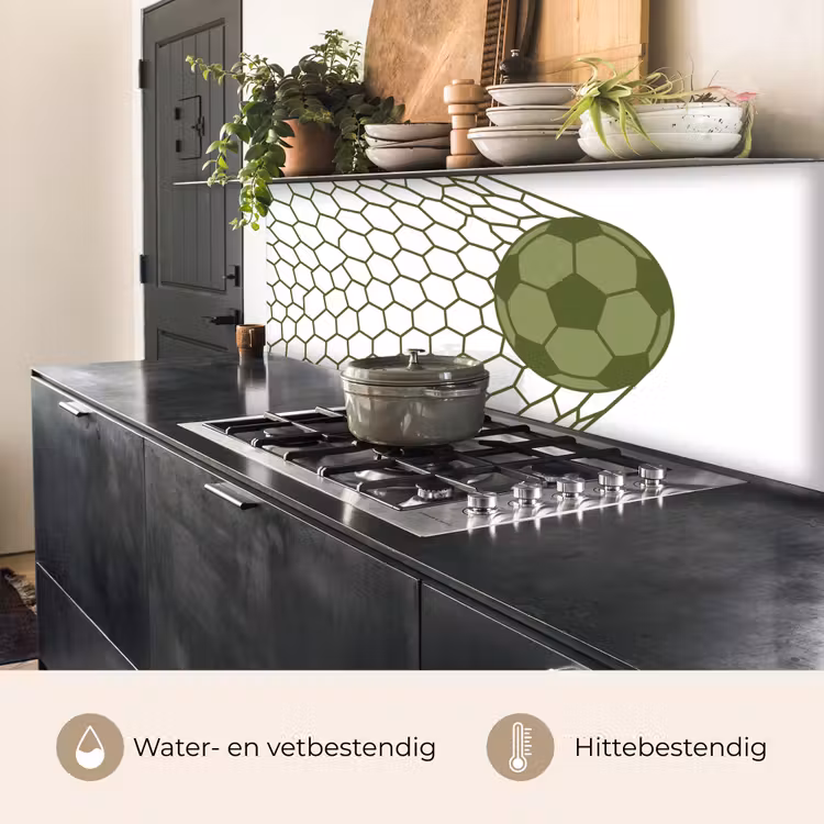 Keuken achterwand - Voetbal - Goal - Sport - Groen — 5