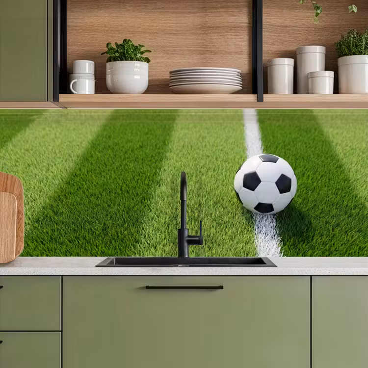 Keuken achterwand - Voetbal - Grasveld - Sport - Groen — 8