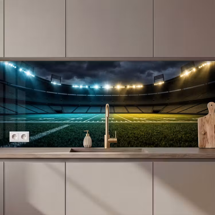 Keuken achterwand - Voetbal - Stadion - Nacht - Modern — 1