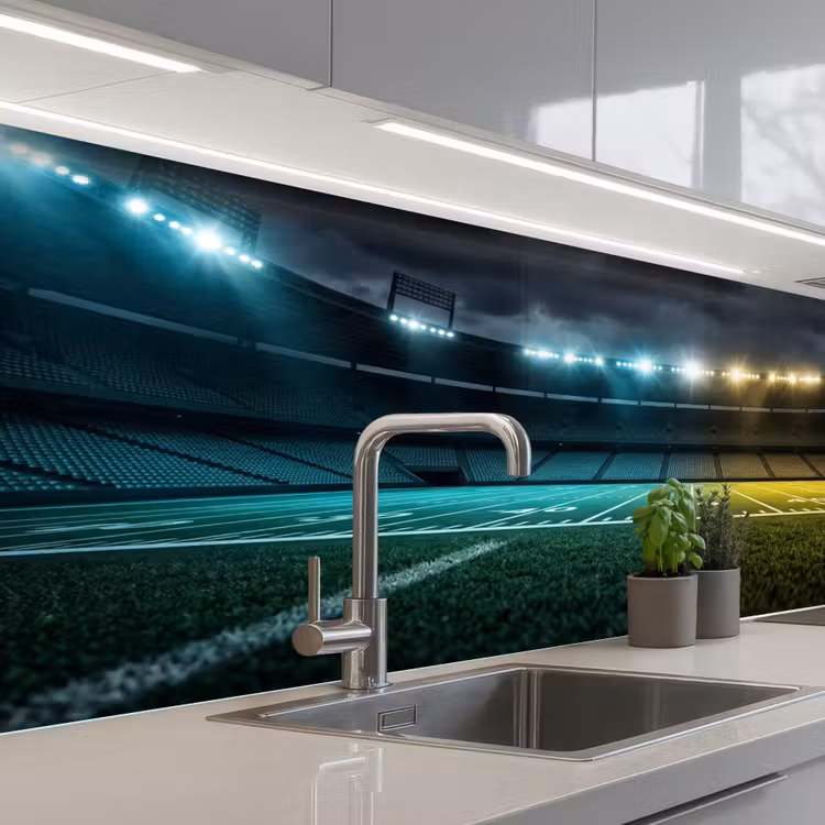 Keuken achterwand - Voetbal - Stadion - Nacht - Modern — 2