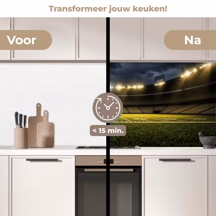Keuken achterwand - Voetbal - Stadion - Nacht - Modern — 3