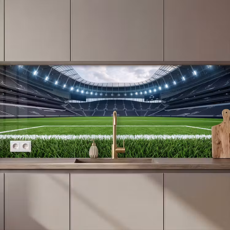 Keuken achterwand - Voetbal - Stadion - Sport - Groen — 1