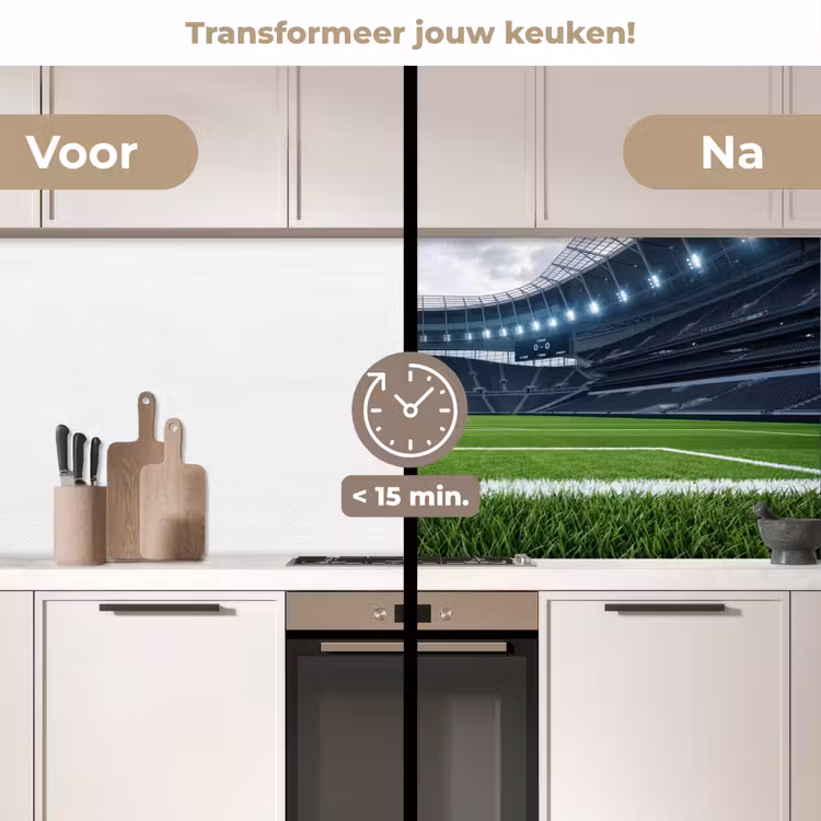 Keuken achterwand - Voetbal - Stadion - Sport - Groen — 3