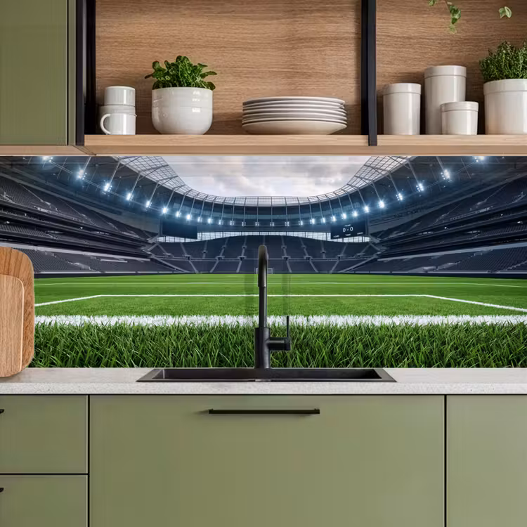 Keuken achterwand - Voetbal - Stadion - Sport - Groen — 8