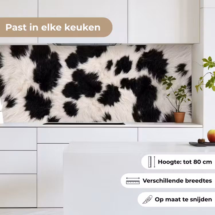 Keuken achterwand - Bont - Textuur - Zwart - Wit — 7