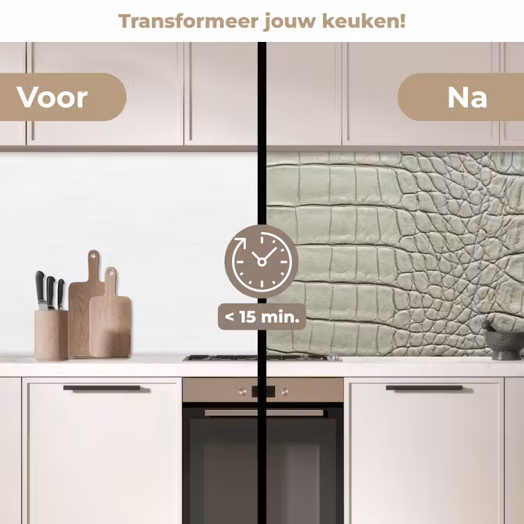 Keuken achterwand - Krokodillenleer - Schubben - Groen — 3