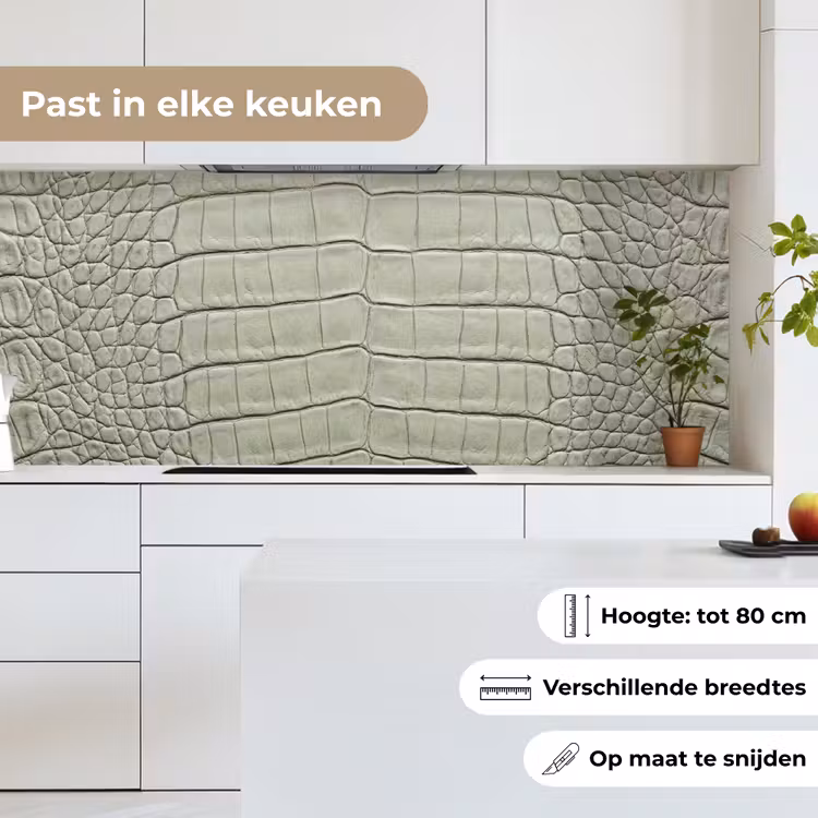 Keuken achterwand - Krokodillenleer - Schubben - Groen — 7