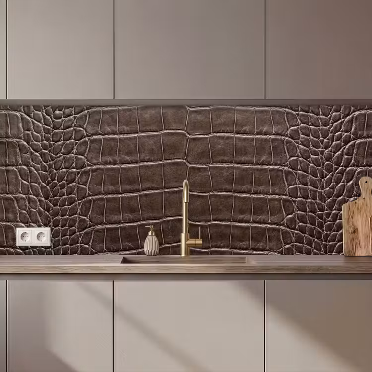 Keuken achterwand - Leer - Krokodil - Mat — 1