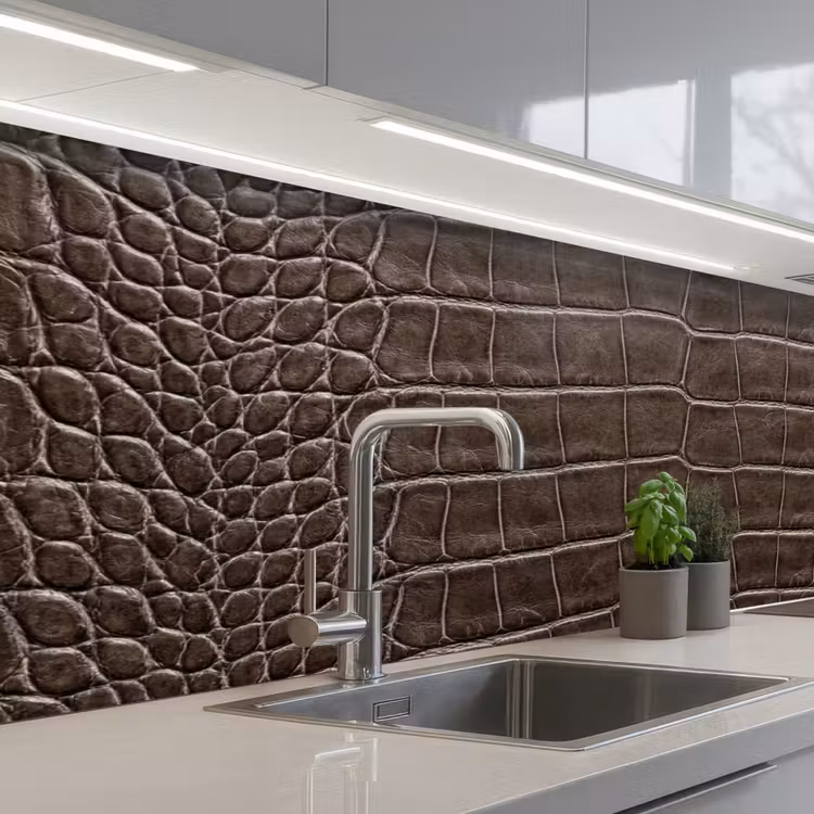 Keuken achterwand - Leer - Krokodil - Mat — 2