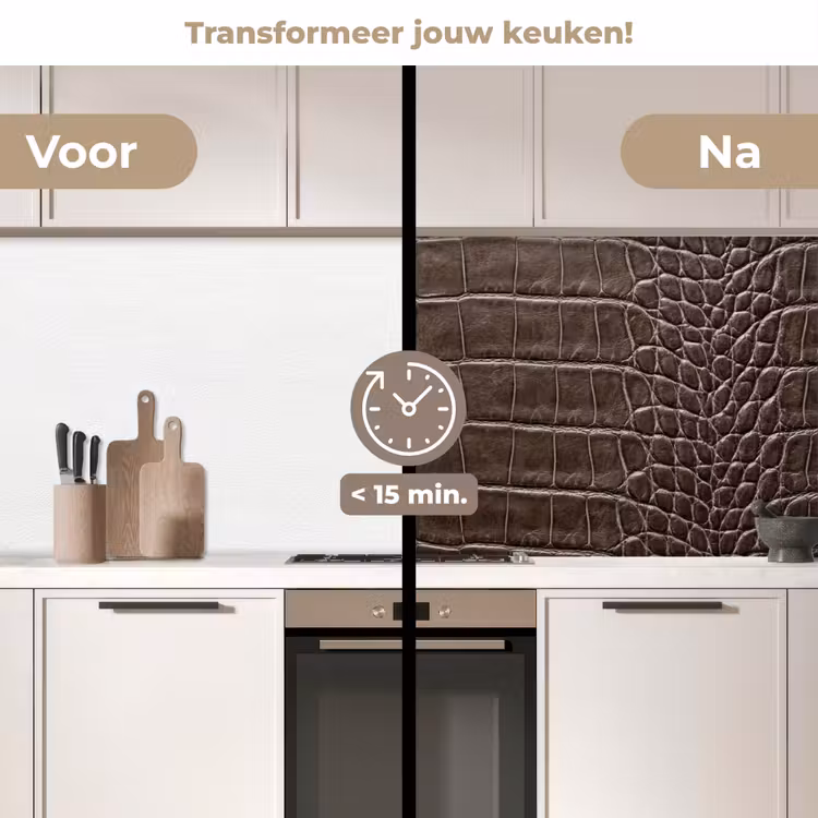 Keuken achterwand - Leer - Krokodil - Mat — 3