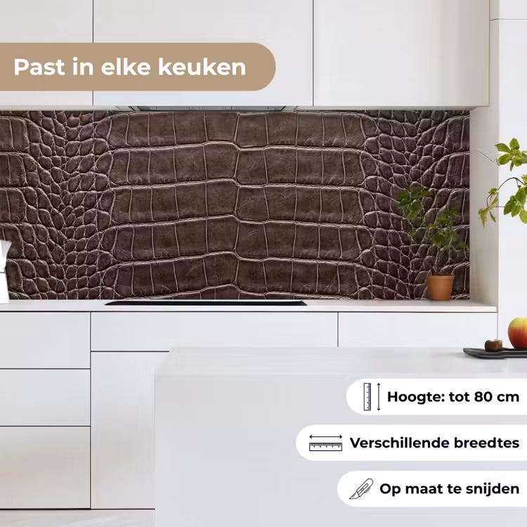 Keuken achterwand - Leer - Krokodil - Mat — 7
