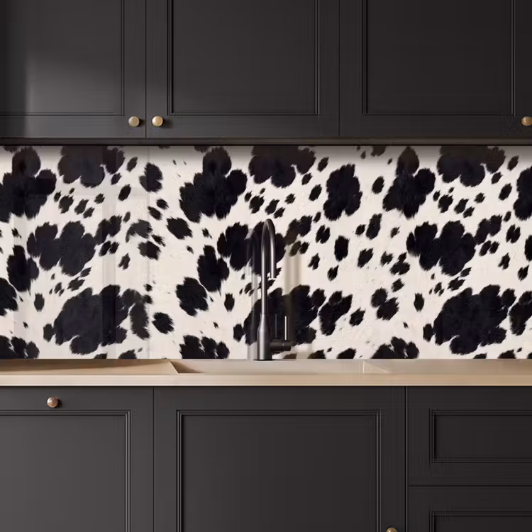 Keuken achterwand - Patroon - Vacht - Zwart - Wit — 6
