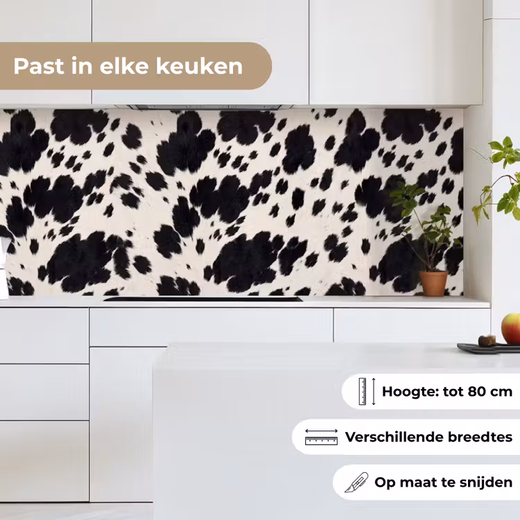 Keuken achterwand - Patroon - Vacht - Zwart - Wit — 7
