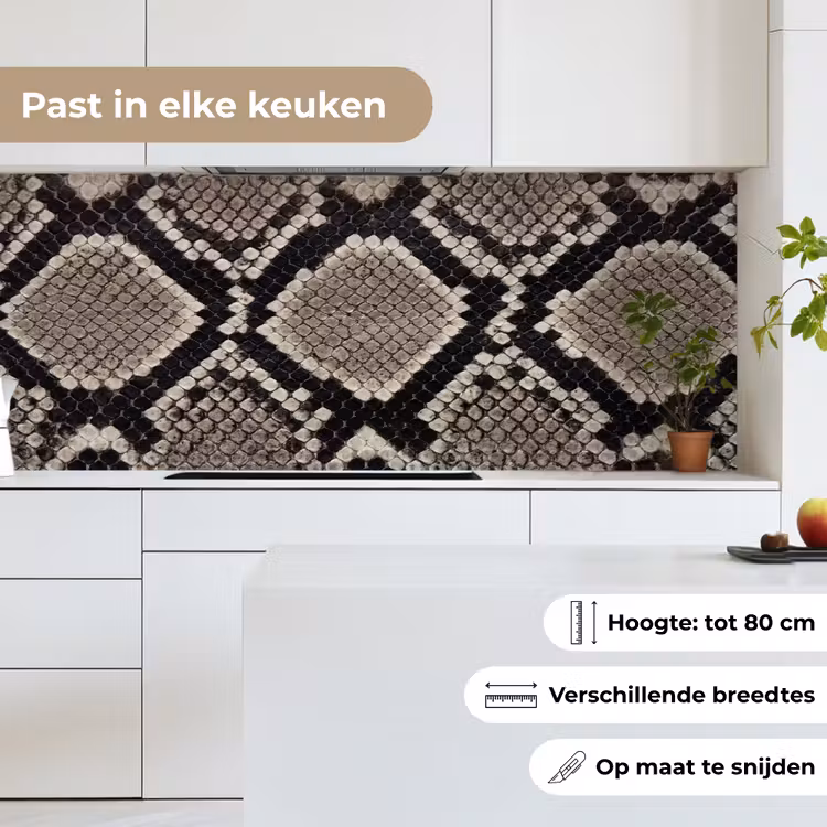 Keuken achterwand - Slangenleer - Patroon - Beige — 7