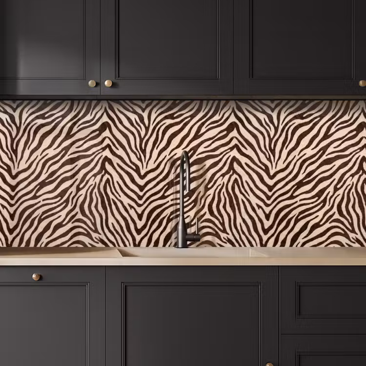 Keuken achterwand - Zebra - Strepen - Bruin — 6