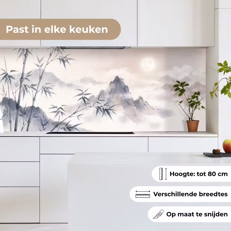 Keuken achterwand - Bamboe - Azië - Grijs — 7