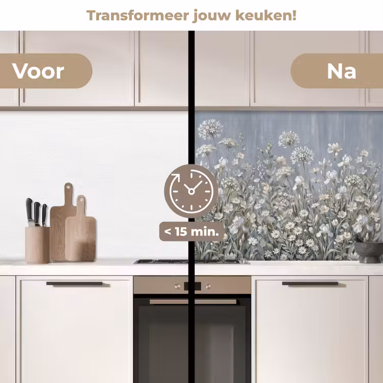 Keuken achterwand - Bloemen - Botanisch - Blauw — 3