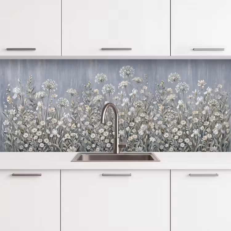 Keuken achterwand - Bloemen - Botanisch - Blauw — 4