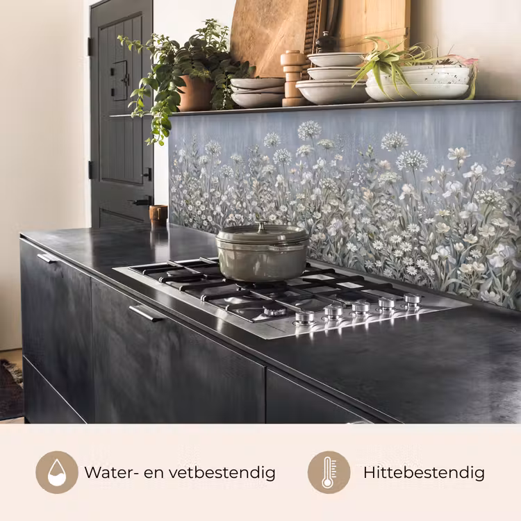 Keuken achterwand - Bloemen - Botanisch - Blauw — 5