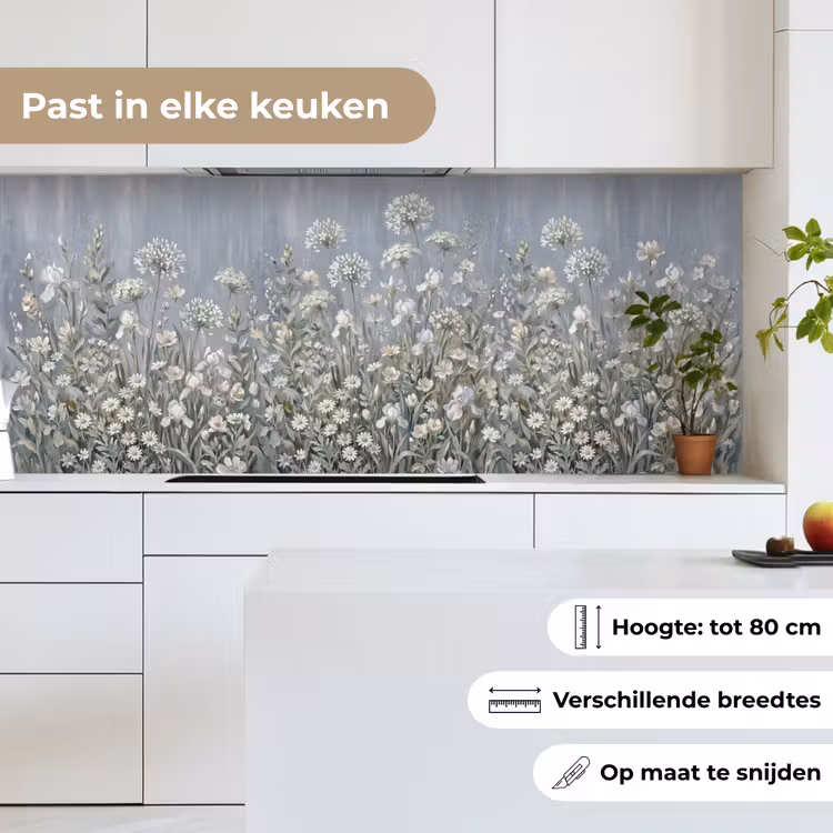 Keuken achterwand - Bloemen - Botanisch - Blauw — 7