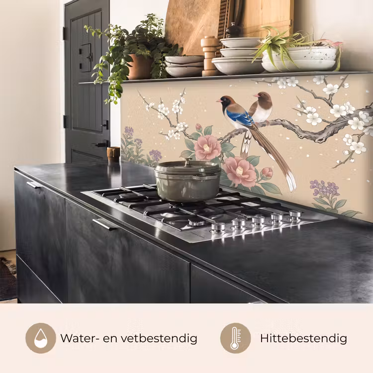 Keuken achterwand - Bloemen - Vogels - Bloemen — 5