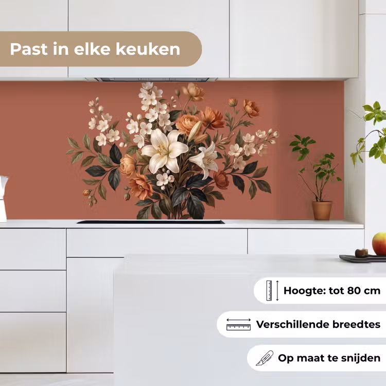 Keuken achterwand - Boeket - Retro - Kleurrijk — 7