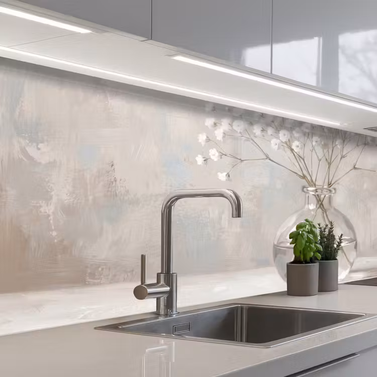 Keuken achterwand - Gipskruid - Vaas - Wit — 2