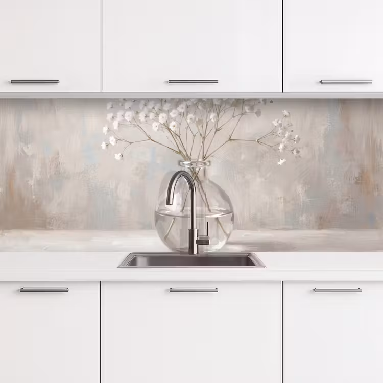 Keuken achterwand - Gipskruid - Vaas - Wit — 4