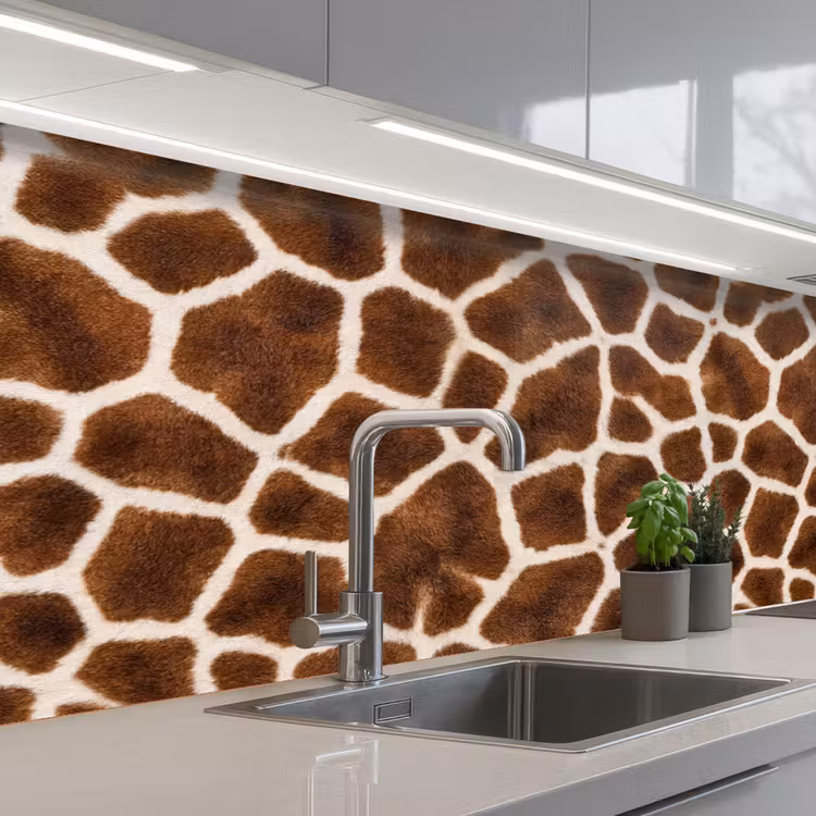 Keuken achterwand - Giraf - Vacht - Klassiek - Bruin — 2