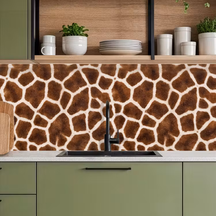 Keuken achterwand - Giraf - Vacht - Klassiek - Bruin — 8