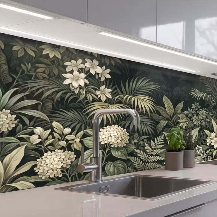 Keuken achterwand - Jungle - Bladeren - Botanisch - Groen — 2