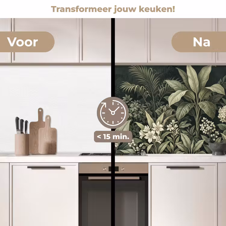 Keuken achterwand - Jungle - Bladeren - Botanisch - Groen — 3