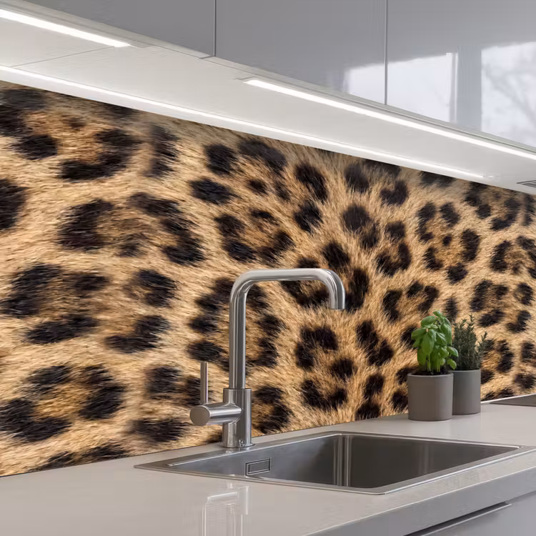 Keuken achterwand - Luipaard - Vacht - Klassiek - Bruin — 2