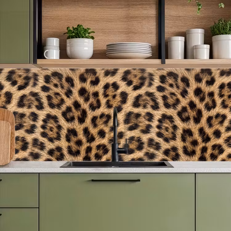 Keuken achterwand - Luipaard - Vacht - Klassiek - Bruin — 8