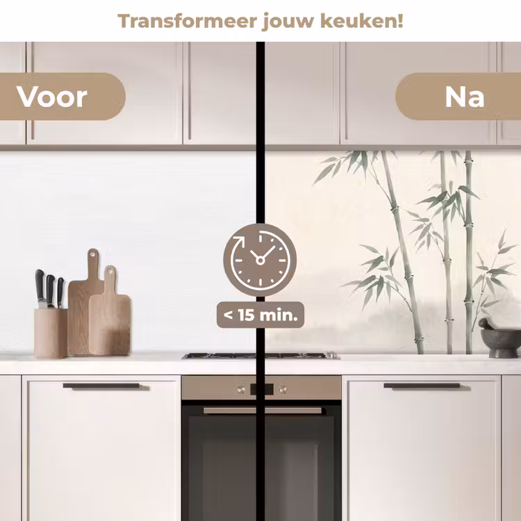 Keuken achterwand - Minimalistisch - Bamboe - Groen — 3
