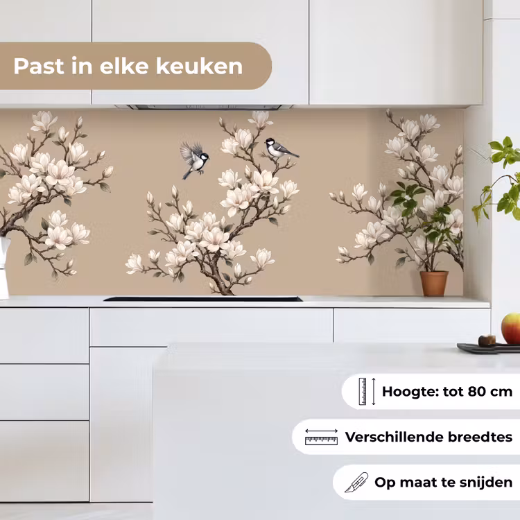 Keuken achterwand - Oosters - Vogels - Beige — 7