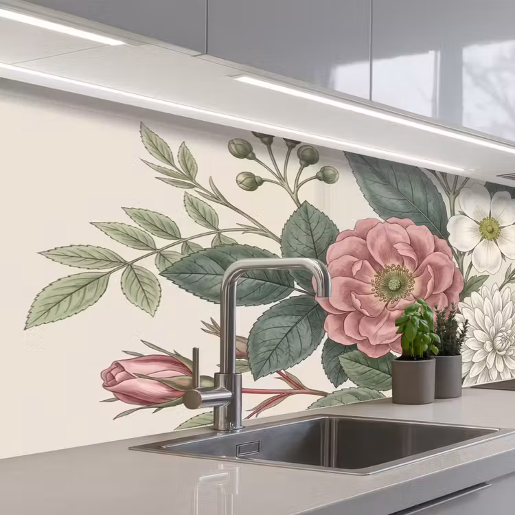 Keuken achterwand - Romantisch - Design - Kleurrijk — 2