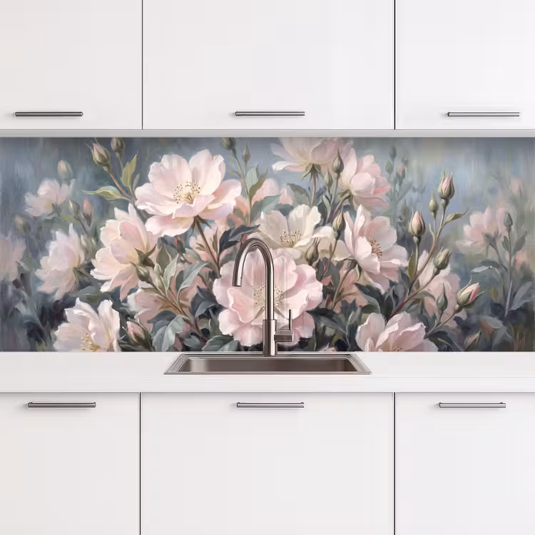 Keuken achterwand - Rozen - Illustratie - Roze — 4