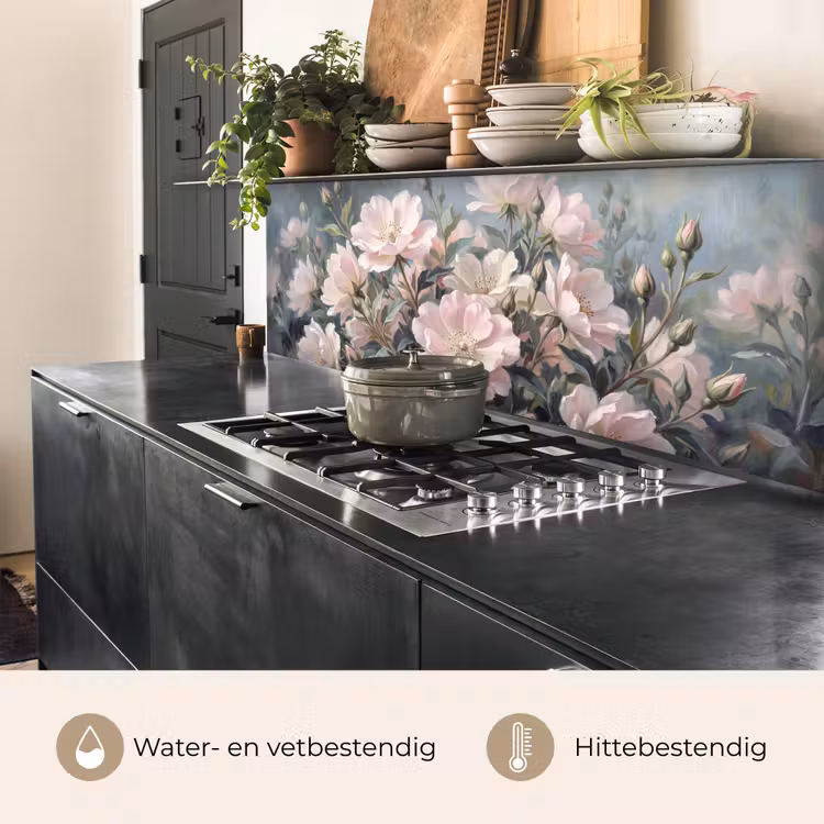 Keuken achterwand - Rozen - Illustratie - Roze — 5