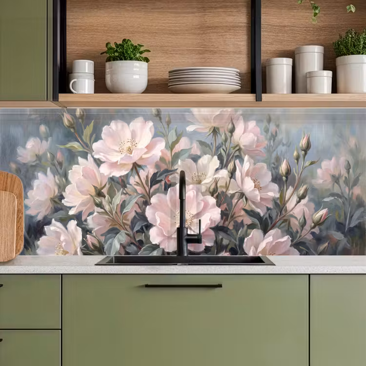 Keuken achterwand - Rozen - Illustratie - Roze — 8
