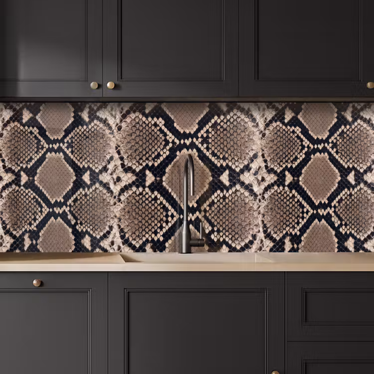 Keuken achterwand - Slangenprint - Python - Bruin — 6